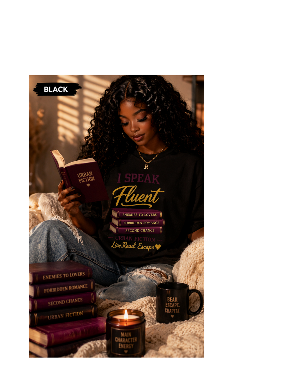 I Speak Fluent Urban Fiction Tee 📚✨ | Bookish Girl Shirt | Romance Reader Aesthetic