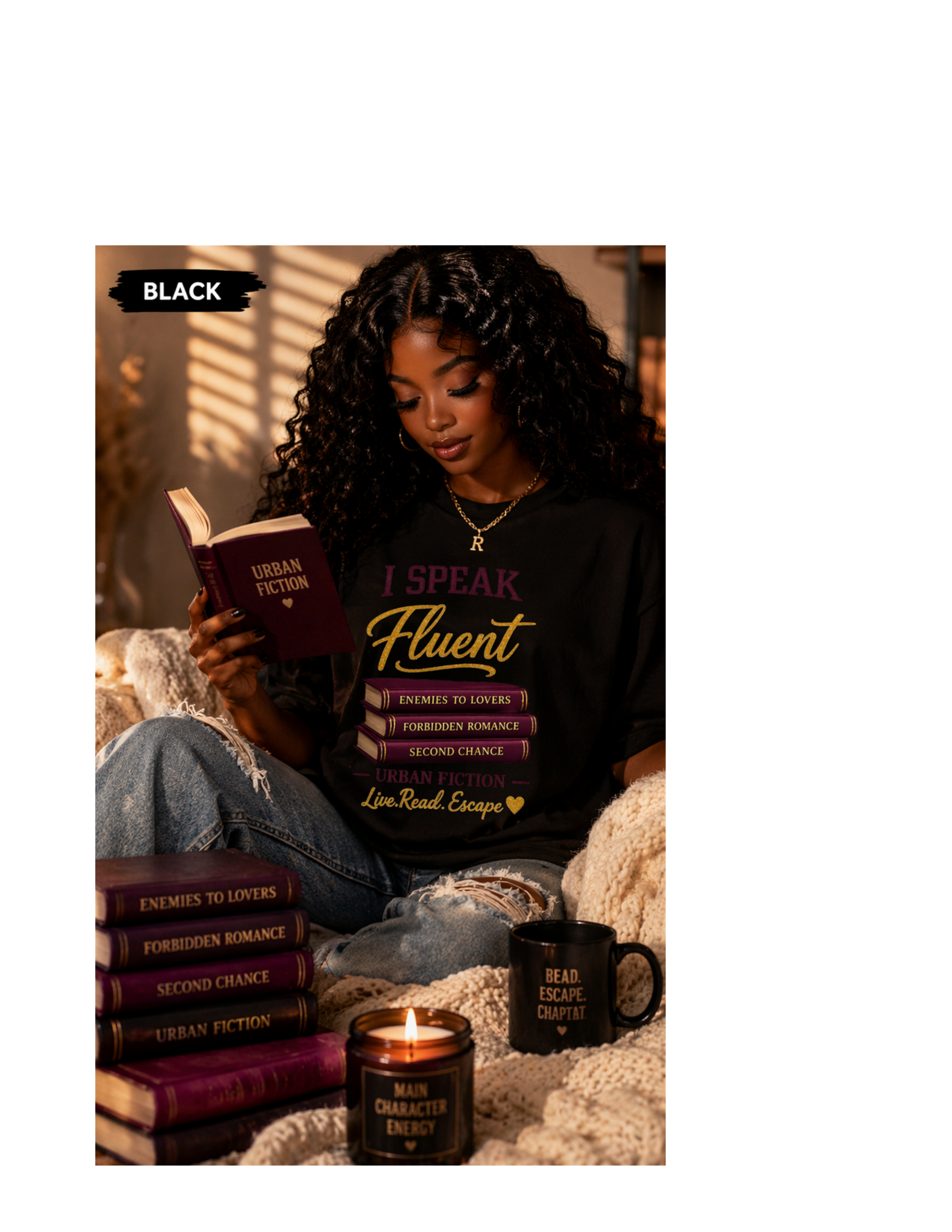 I Speak Fluent Urban Fiction Tee 📚✨ | Bookish Girl Shirt | Romance Reader Aesthetic