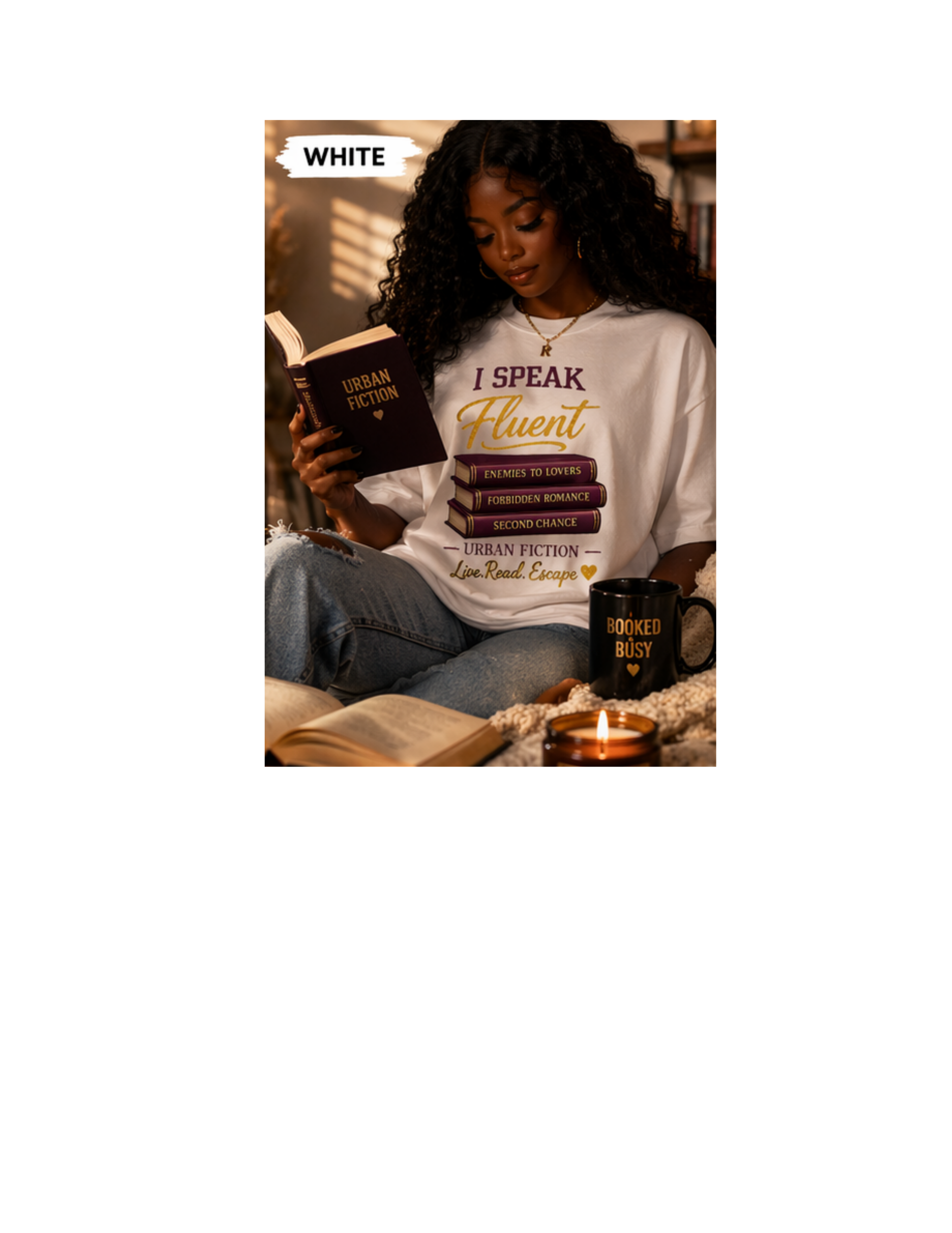 I Speak Fluent Urban Fiction Tee 📚✨ | Bookish Girl Shirt | Romance Reader Aesthetic