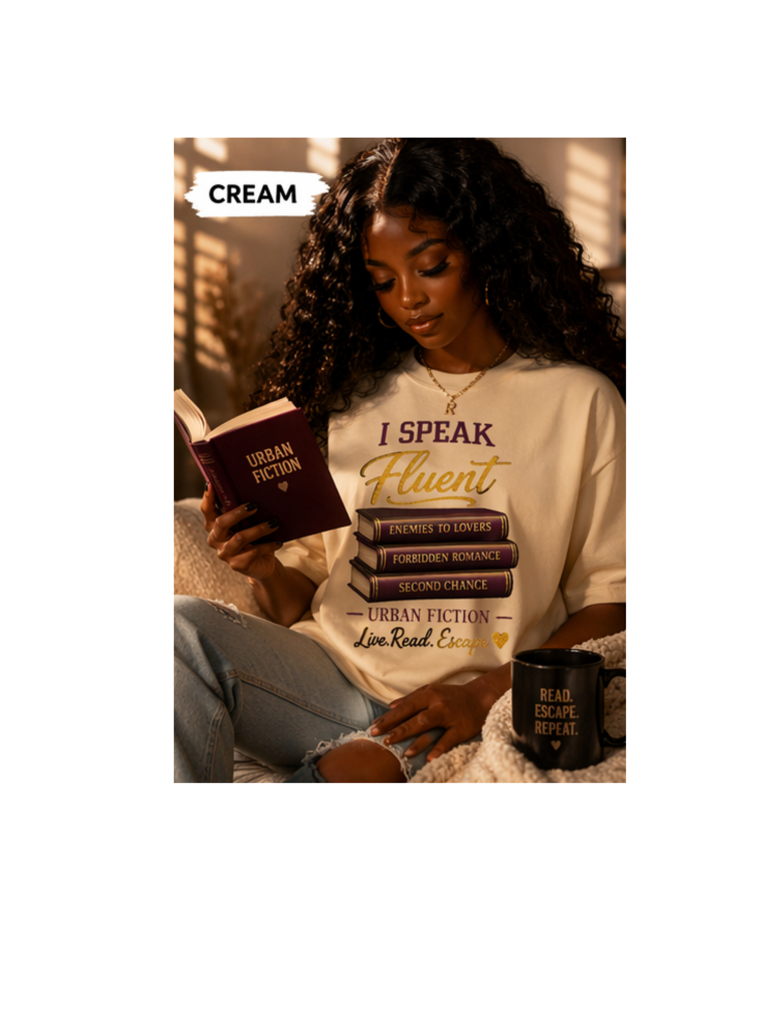 I Speak Fluent Urban Fiction Tee 📚✨ | Bookish Girl Shirt | Romance Reader Aesthetic