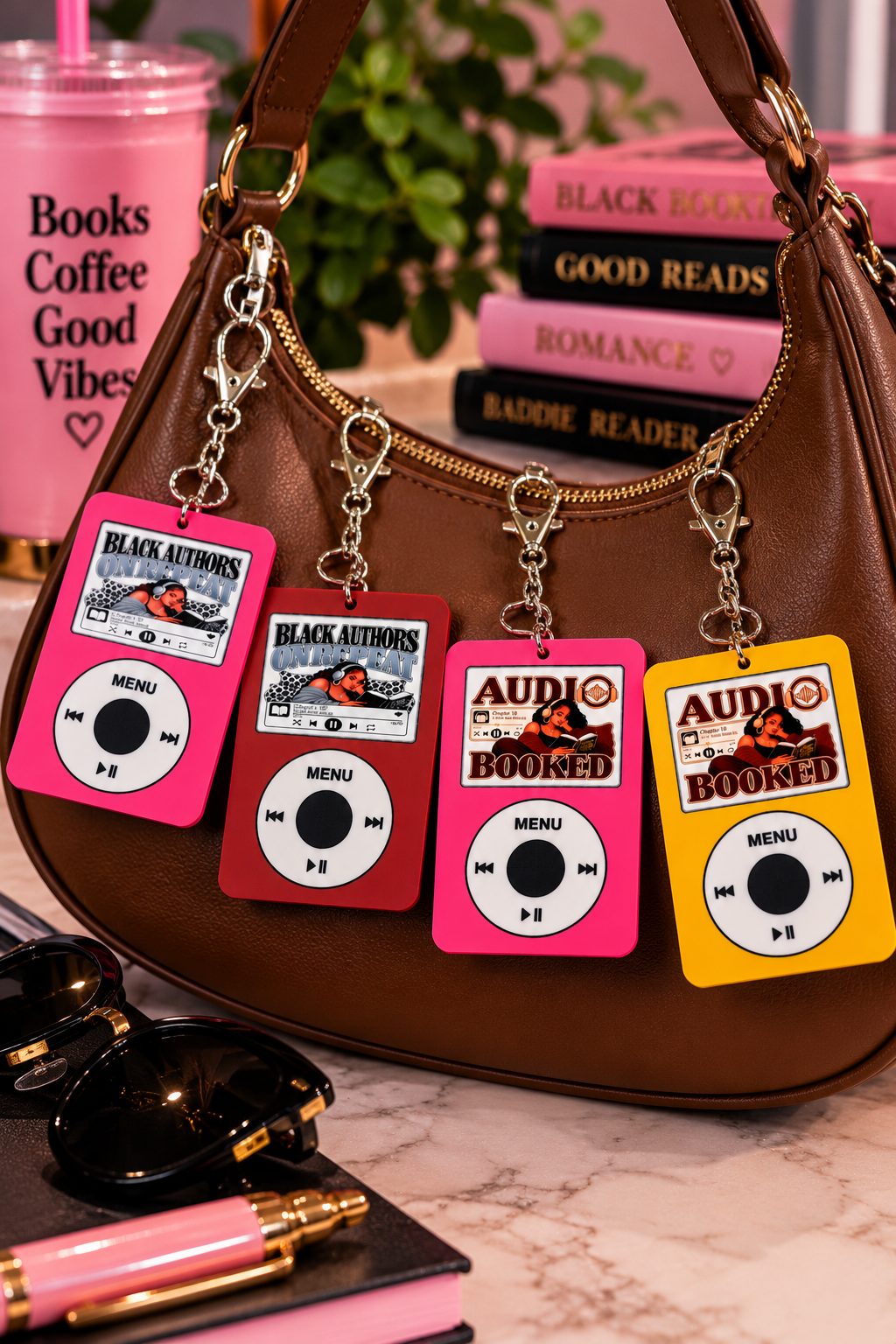 Retro Bookish iPod Player Bag Charm