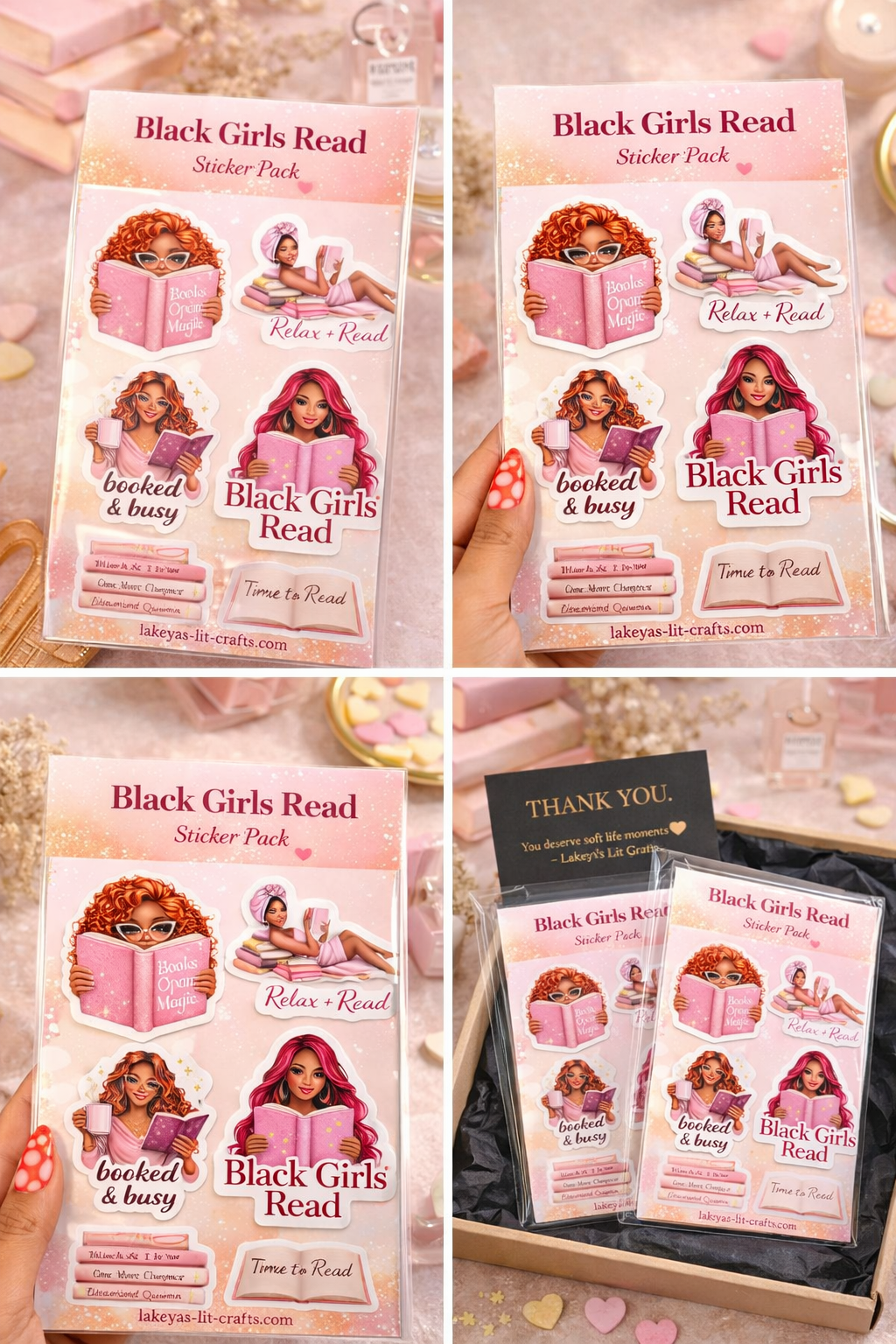 Black Girls Read 💕 | 6-Piece Sticker Pack