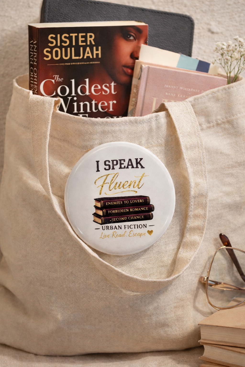 I Speak Fluent… Urban Fiction Button 📚💕
