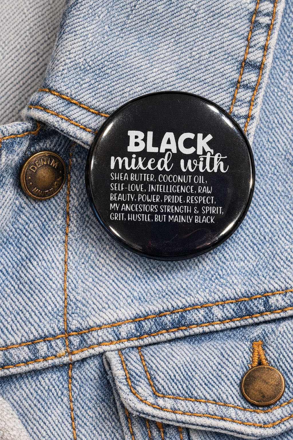 Black Mixed With Button 👏🏽