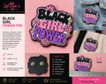 Black Girl Power Pin 🖤💫 | 3D Printed Statement Pin | Black Girl Magic Gift