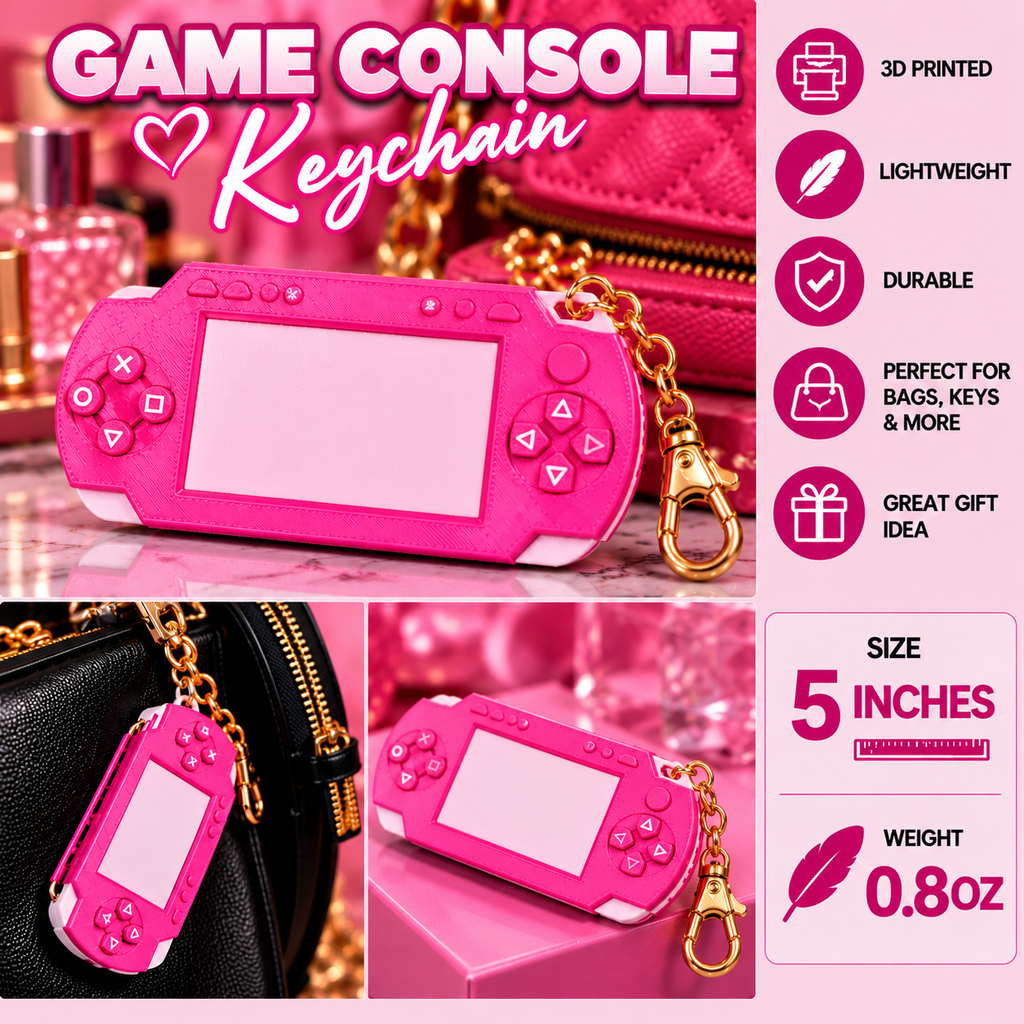 Game Console Keychain & Bag Charm