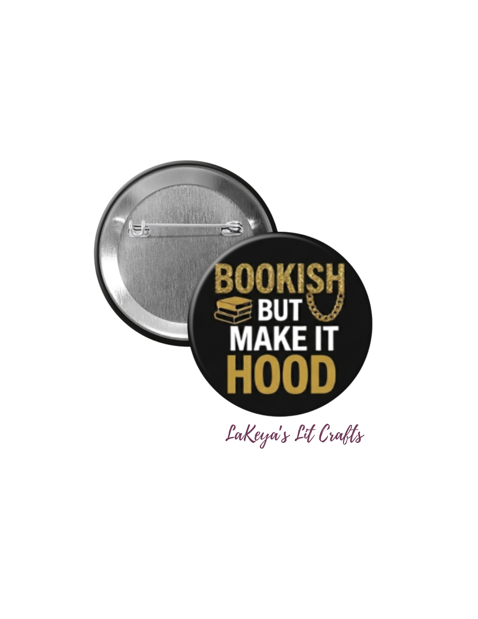 Bookish But Make It Hood Button