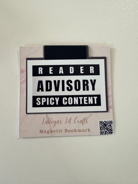 Reader Advisory Magnetic Bookmark – Spicy Content Inside 🚨