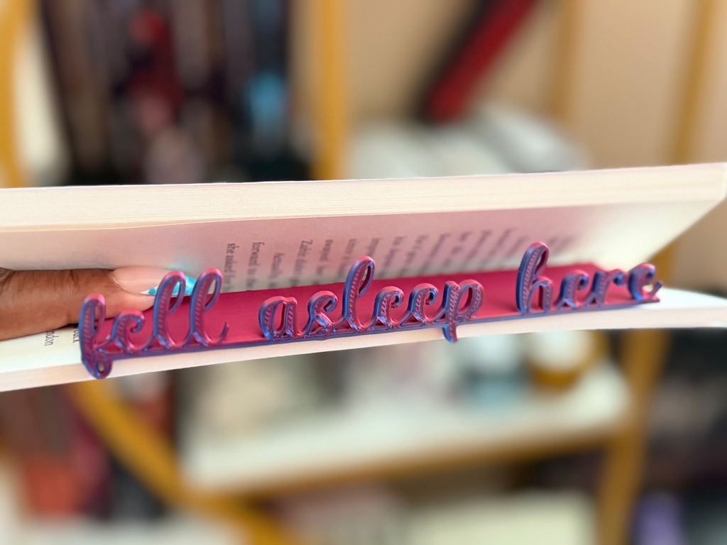 Fell Asleep Here Bookmark Insert ✨📚