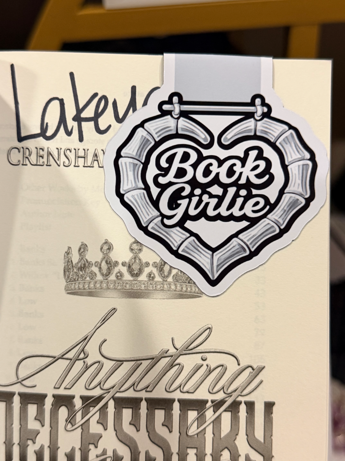 Book Girlie Magnetic Bookmark 📚💕 | Bamboo Heart Design | BookTok Reader Gift