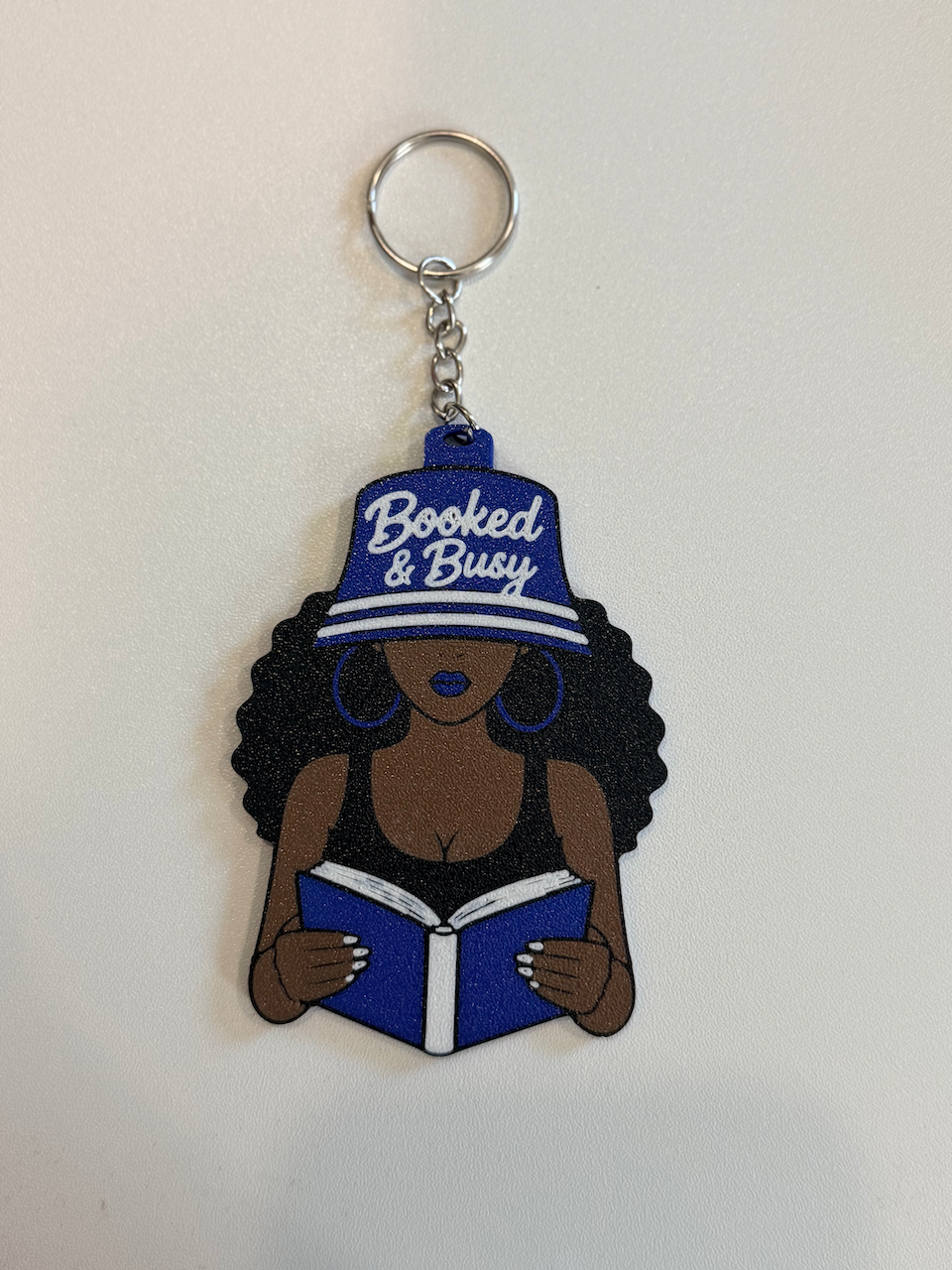 Booked & Busy Reader Keychain 📚 | 3D Printed BookTok Accessory