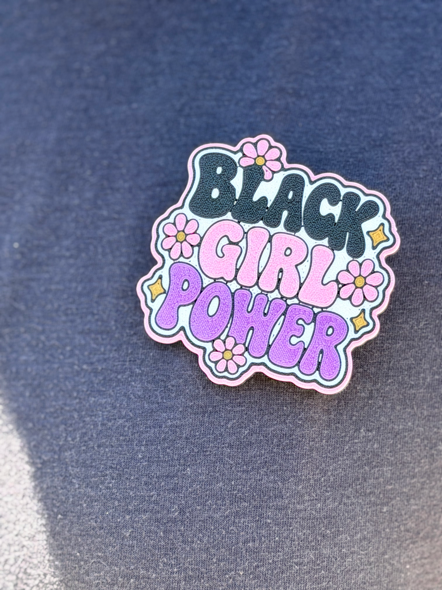 Black Girl Power Pin 🖤💫 | 3D Printed Statement Pin | Black Girl Magic Gift