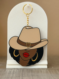 3D Printed Cowgirl Reader Keychain 🤠📚 | BookTok Purse Charm | Black Girl Magic
