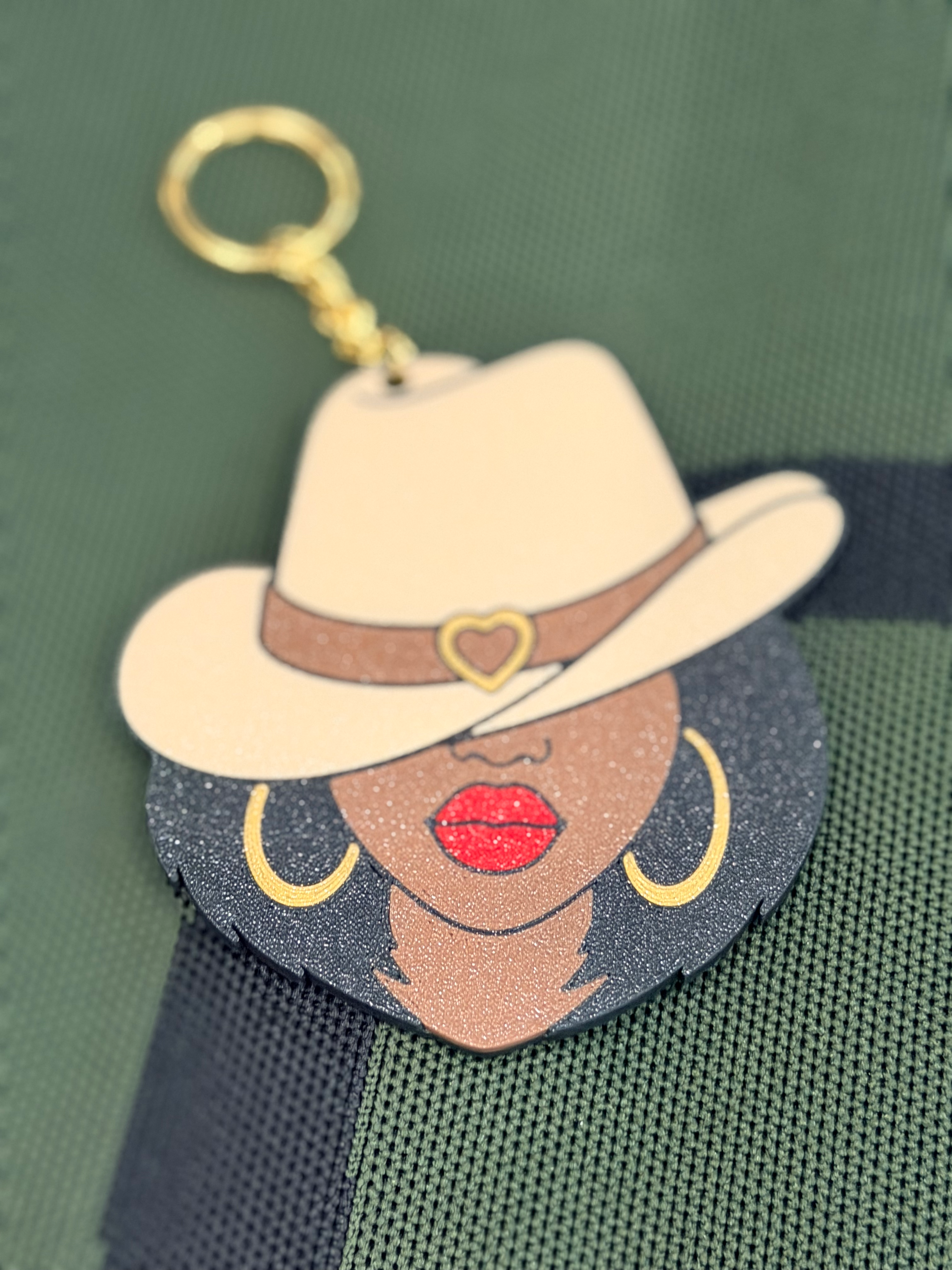 3D Printed Cowgirl Reader Keychain 🤠📚 | BookTok Purse Charm | Black Girl Magic