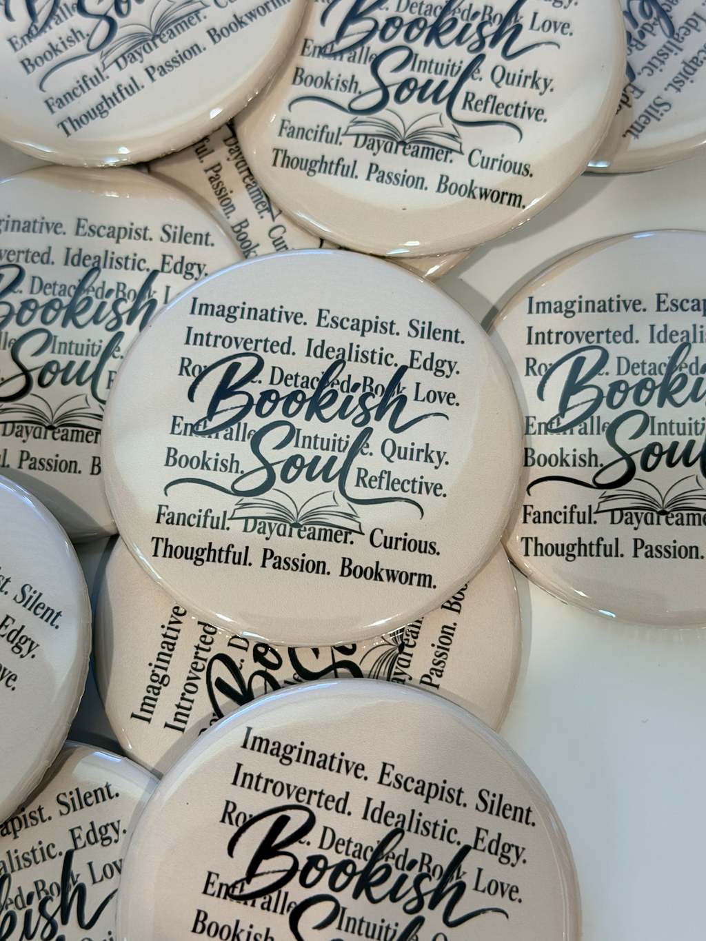Bookish Soul Button 2.25"