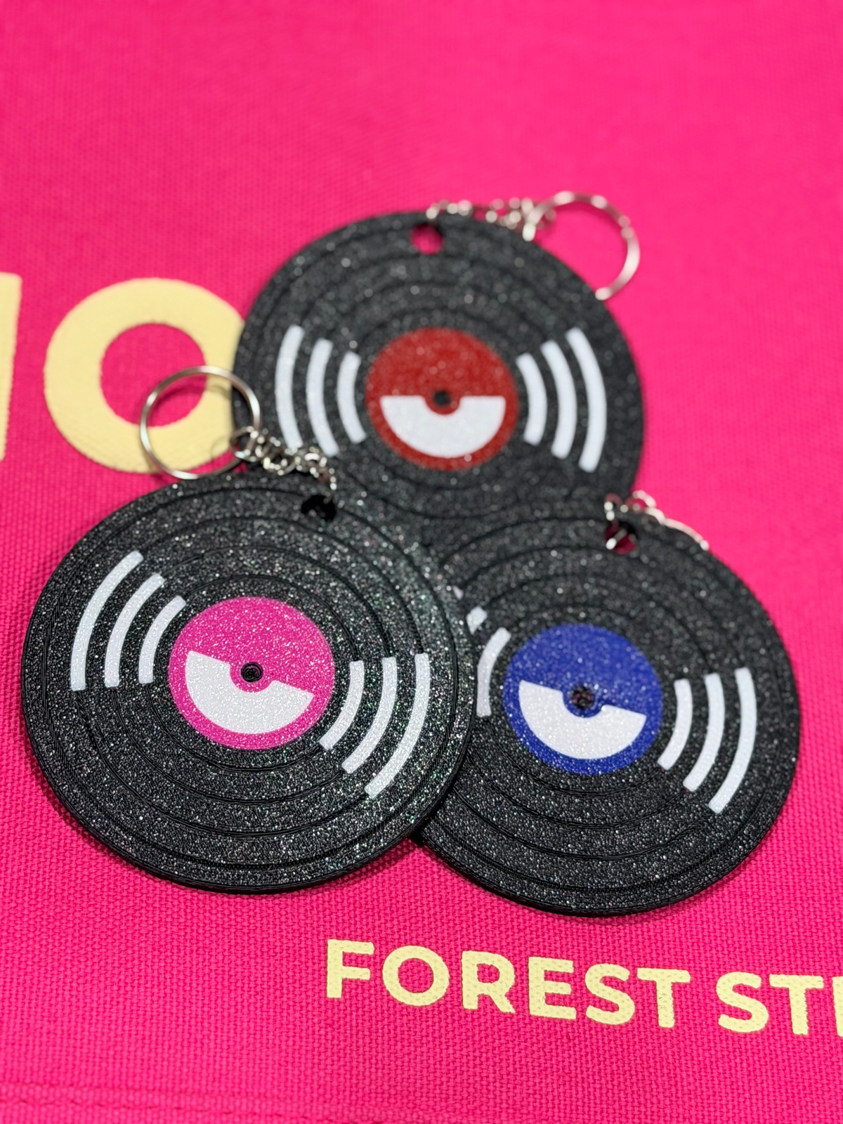 Custom NFC Vinyl Record Keychain 🎵 | Tap & Share | Personalized Link Charm