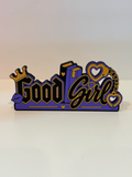 Good Girl 3D Bookshelf Sign 👑📚 | Freestanding Romance Reader Decor