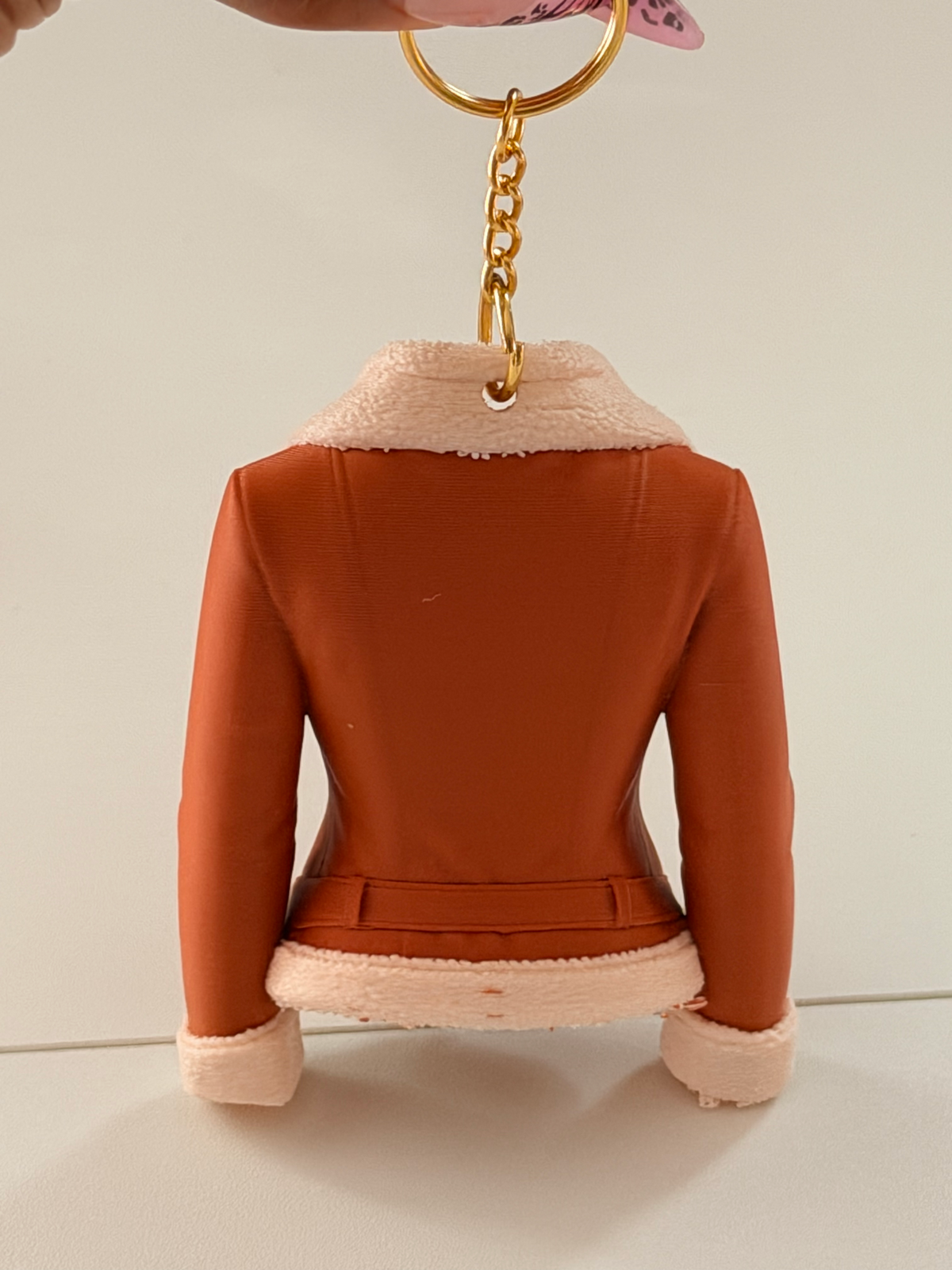 90s Shearling Jacket Keychain