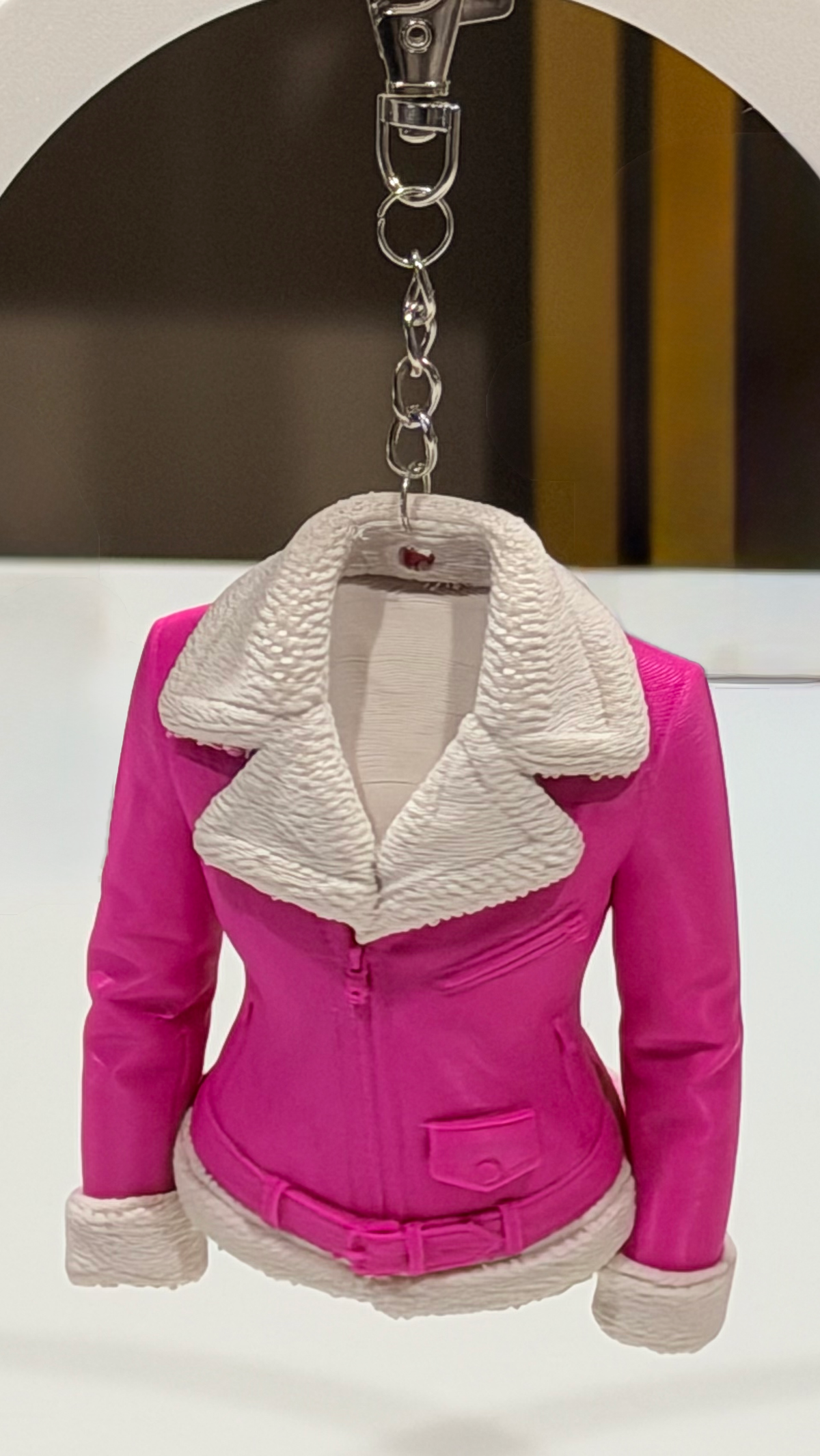 90s Shearling Jacket Keychain