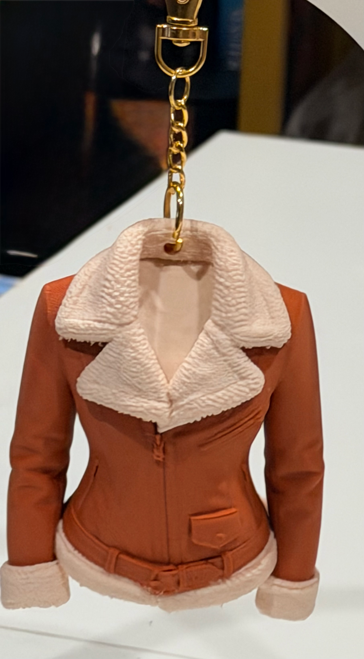 90s Shearling Jacket Keychain