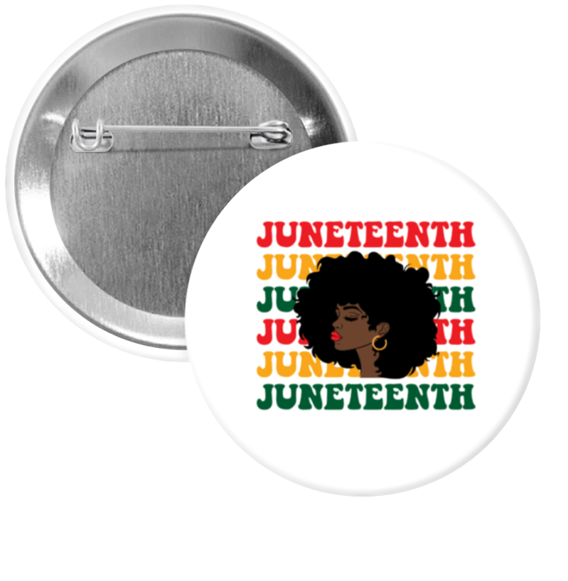 Juneteenth Lady Button