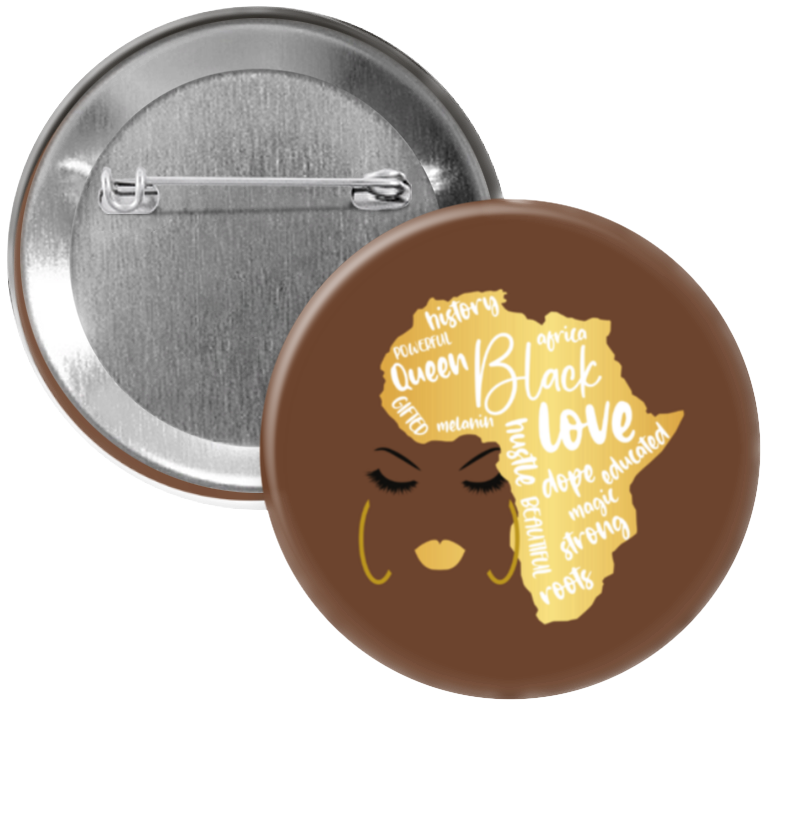 Black Love Africa Button