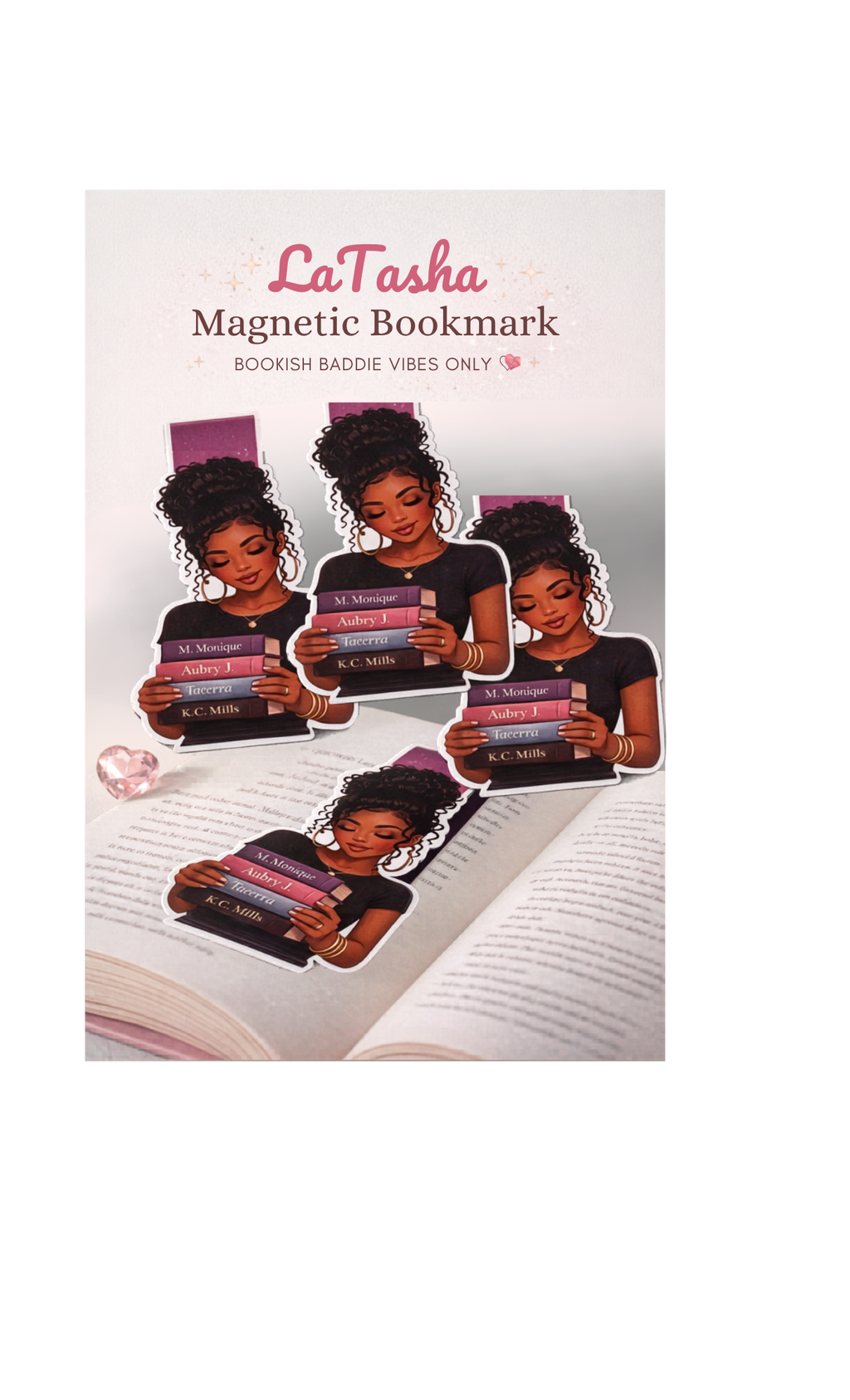 LaTasha Magnetic Bookmark – Bookish Baddie Vibes Only