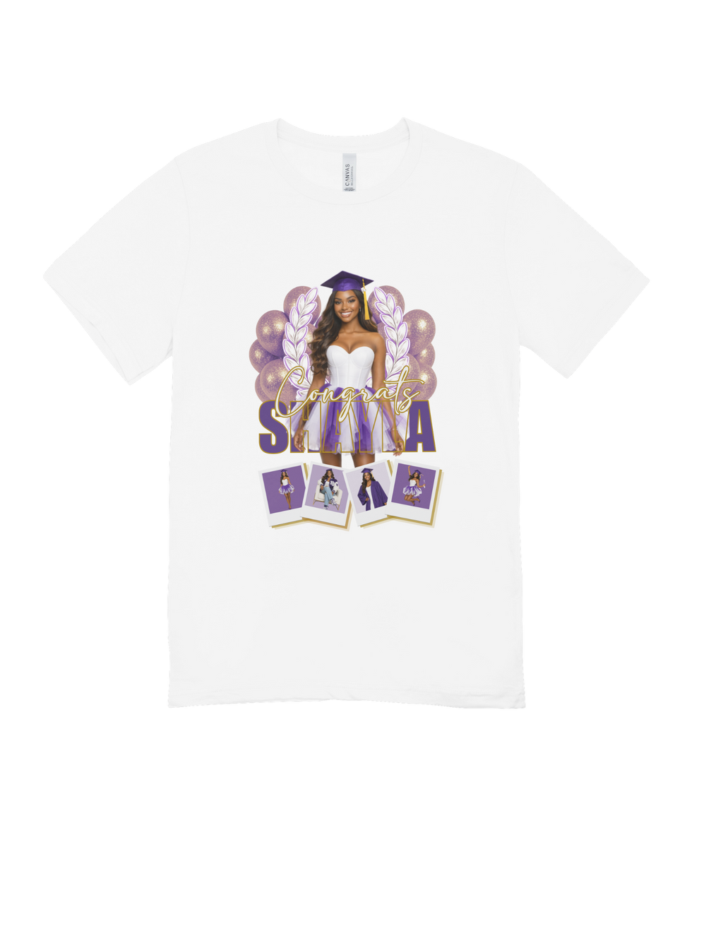 Purple & Gold Graduation Shirt Design