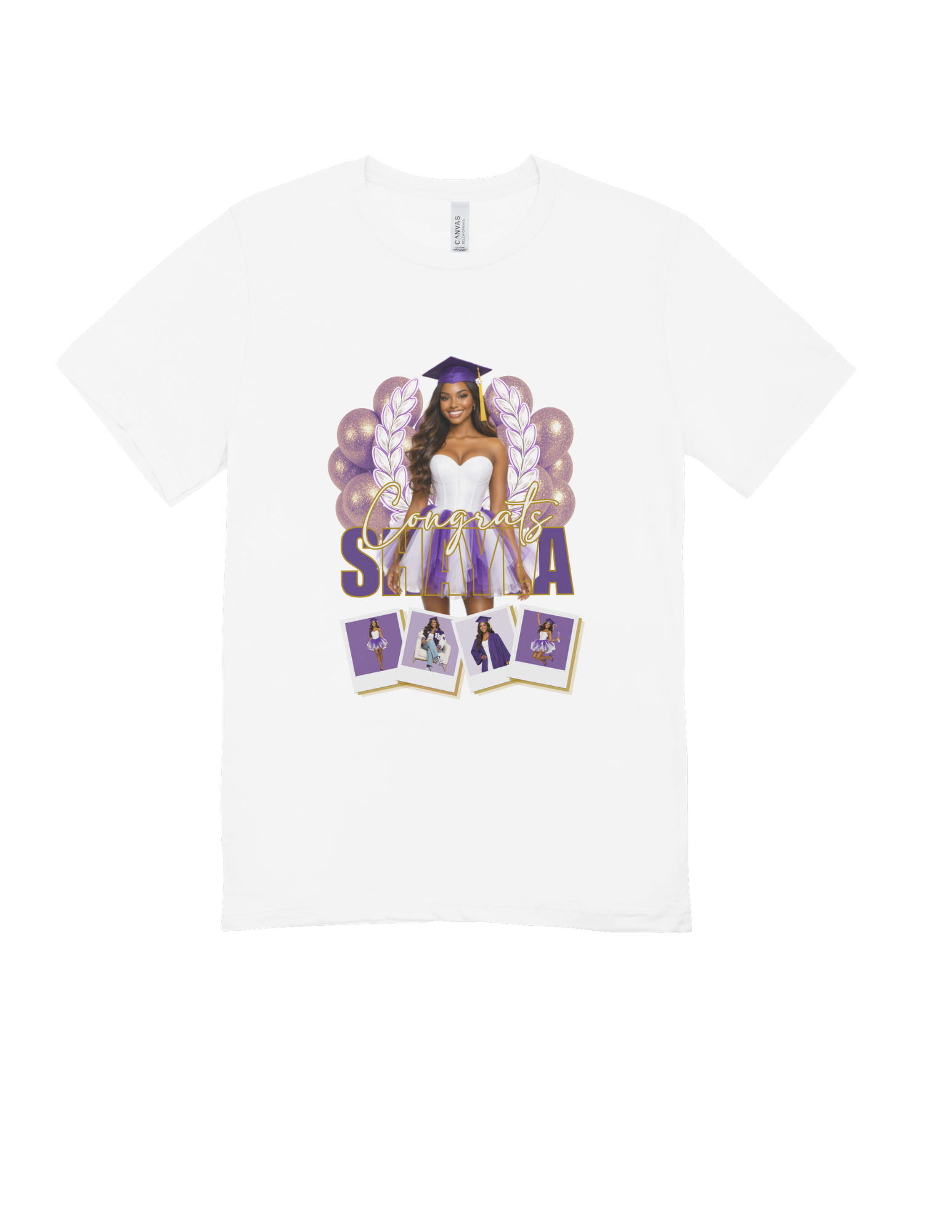 Purple & Gold Graduation Shirt Design