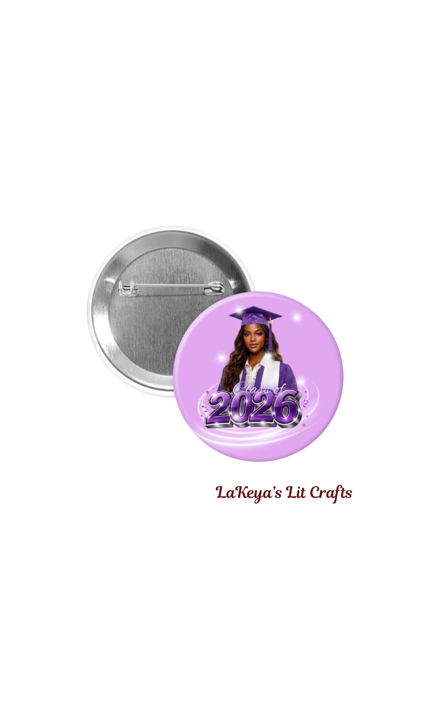 Class of 2026 Graduation Button (Purple)