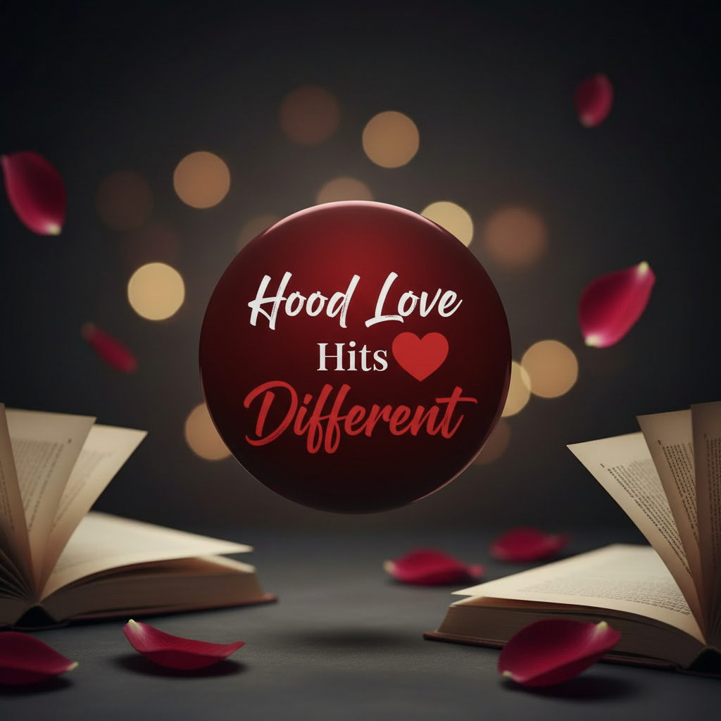 Hood Love Hits Different Button Mockup