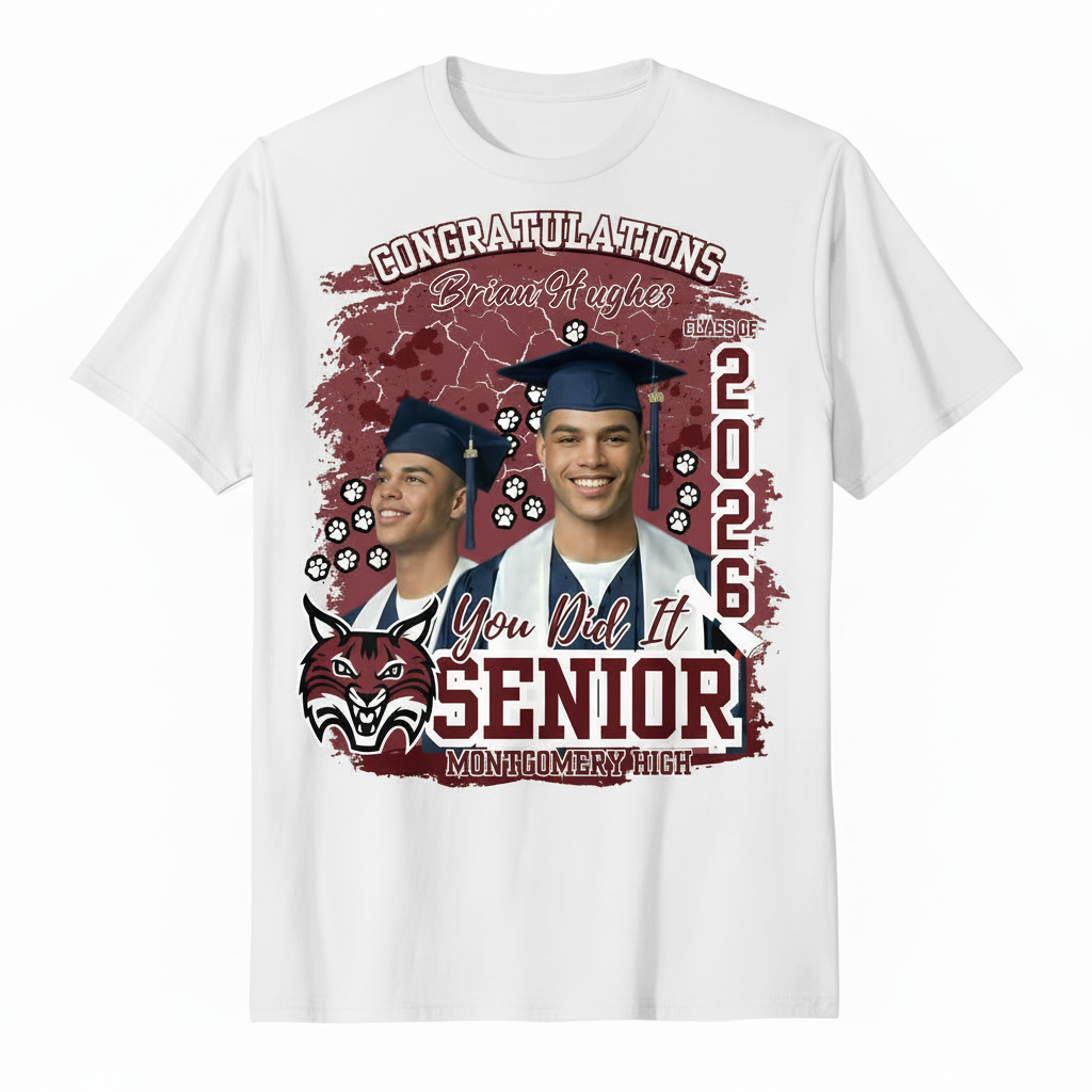 Graduation Shirt - Maroon & Black