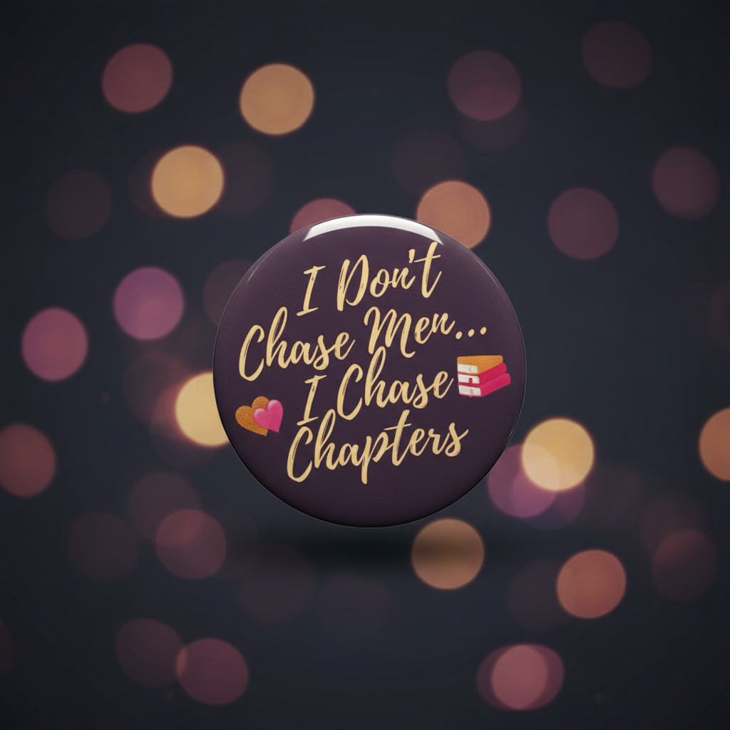 I Don't Chase Men I Chase Chapters Button Mockup