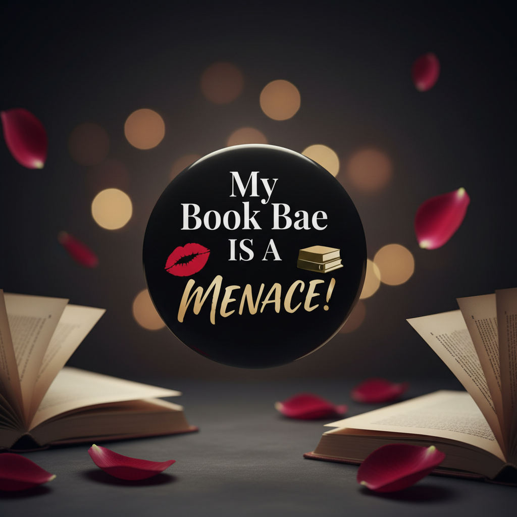 My Book Bae is a Menace Button Mockup